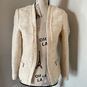 H&M cream and Gold Blazer sz 6